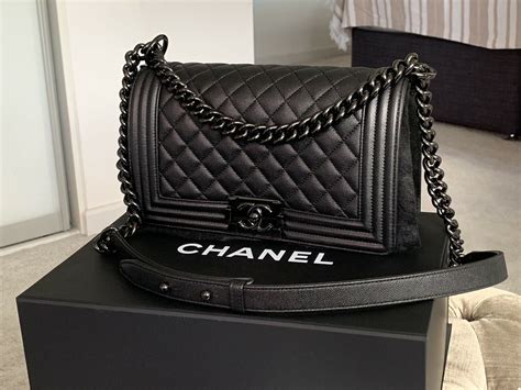 chanel black boy handbag|Chanel boyfriend bag small.